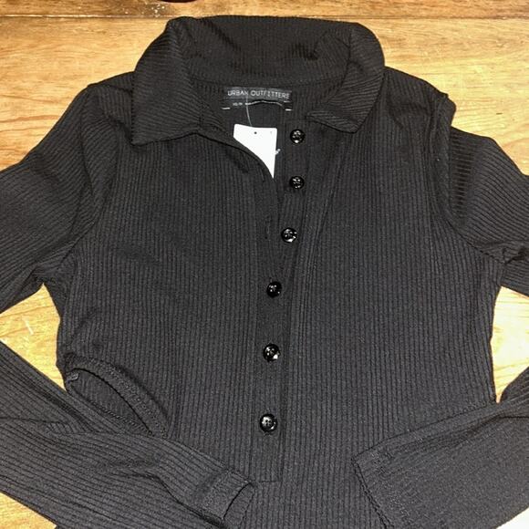 Woman’s Urban Outfitters Ribbed Black Cut-Out Dress Size XSmall - Picture 6 of 9